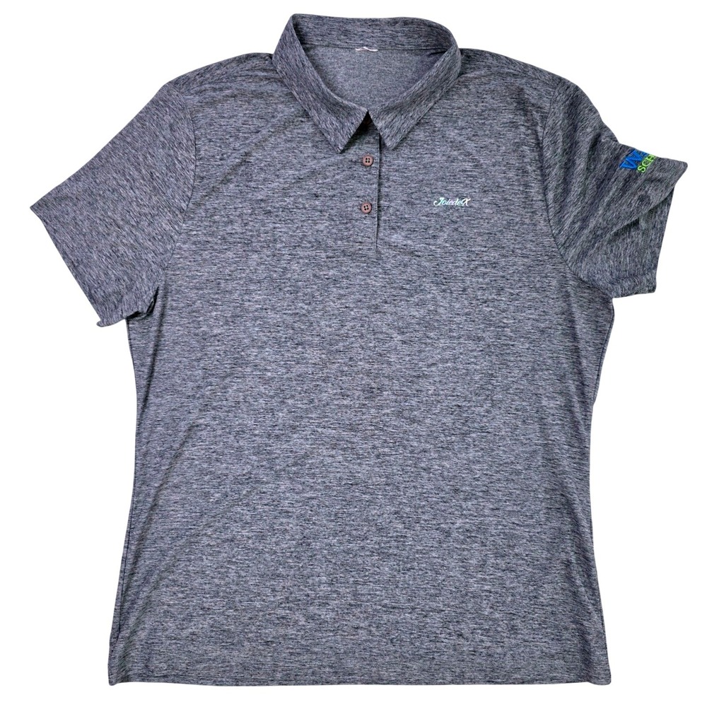 Golf Polo‎ Women's  XL Gray Heathered Short Sleeve Shirt Myrtle Beach Q School